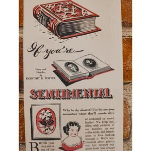 1942 "If You're Sentimental" by Dorothy Porter Quaint Vtg Print Article Ephemera